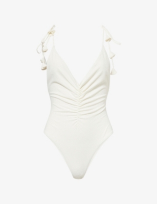 Devon Windsor Mens  Carmella Petal-straps Swimsuit In Gray