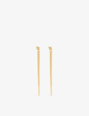 Misho Womens Hashi 24ct Yellow Gold-plated Bronze Earrings