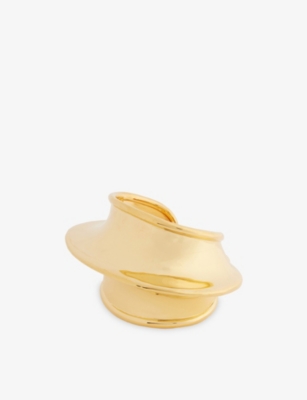 Misho Womens Sancho 24ct Yellow Gold-plated Bronze Cuff Bangle