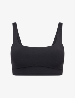Vuori Womens Black All The Form Square-neck Sports Bra