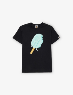 A Bathing Ape Kids' Lack Ice-cream Graphic Print Cotton T-shirt 2-1 In Multi