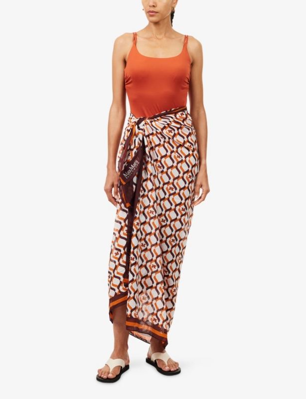 Elfi Pareo Printed Cotton-Muslin Sarong