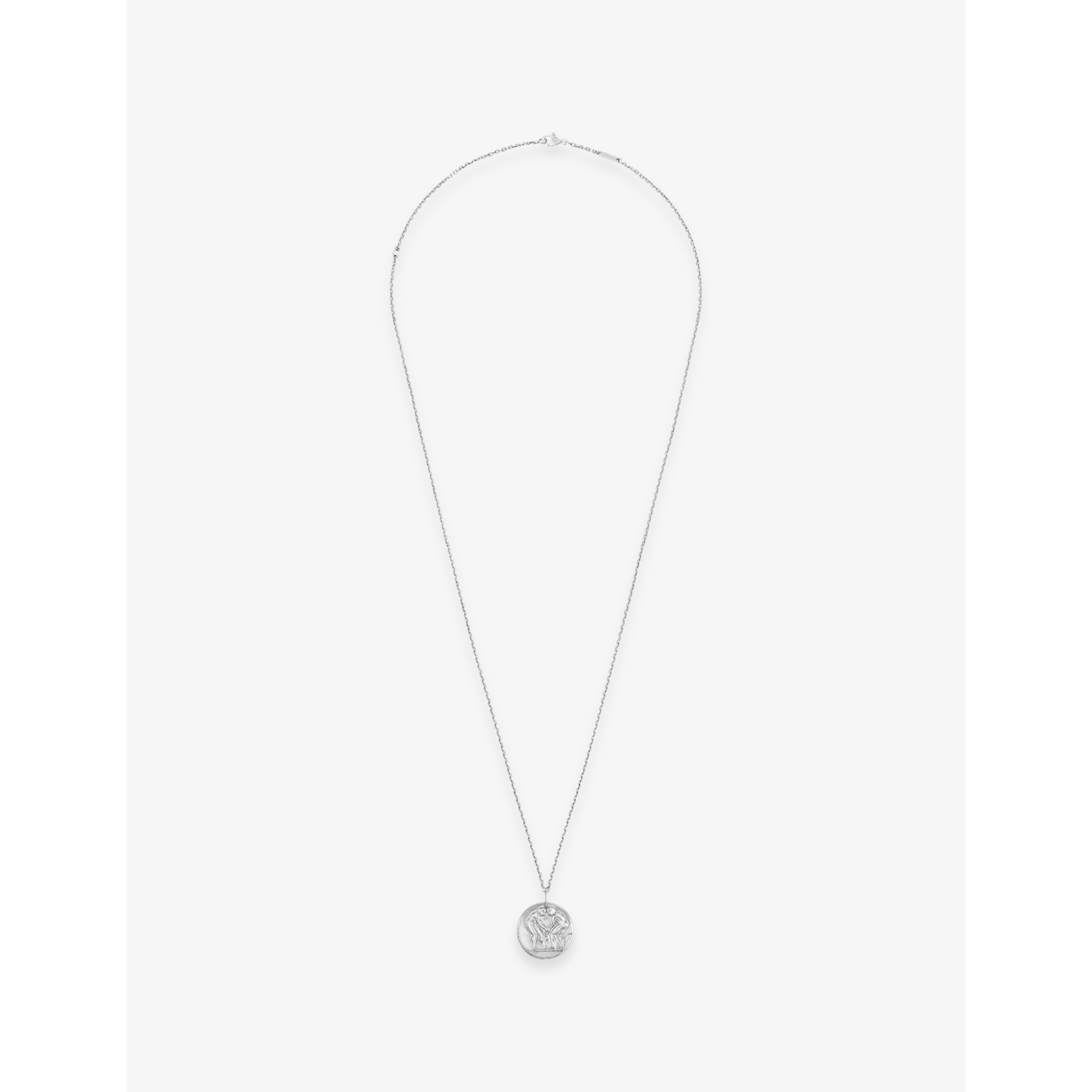 Van Cleef & Arpels Zodiaque Medal Gemini Rhodium-Plated 18ct White-Gold Pendant 21mm