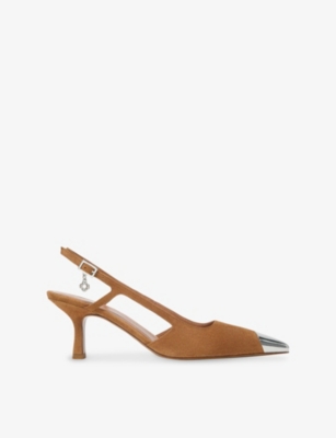 Womens Maje Pointed-Toe Suede Courts