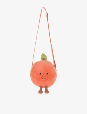 Womens Jellycat Amuseables Peach Soft Shoulder Bag 18cm