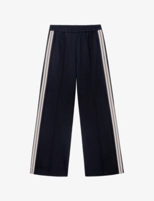 The White Company: Side-Stripe Relaxed-Fit Stretch-Woven Trousers