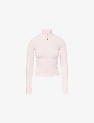 Lululemon Womens Pink Pearl Define Nulu Cropped Stretch-woven Jacket