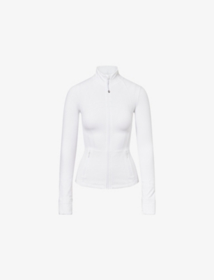 Lululemon Womens White Define Nulu High-neck Stretch-woven Jacket