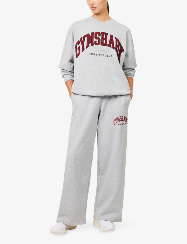 Collegiate Graphic Straight-Leg Cotton-Blend Jogging Bottoms