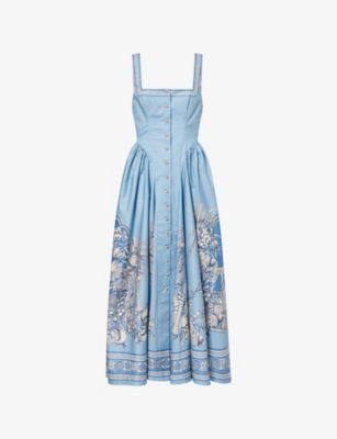blue and silver homecoming dresses Wave Midi Dress Blue main image 0