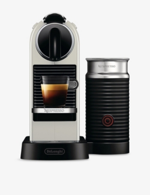 Nespresso White Citiz And Milk  Coffee Machine In Black