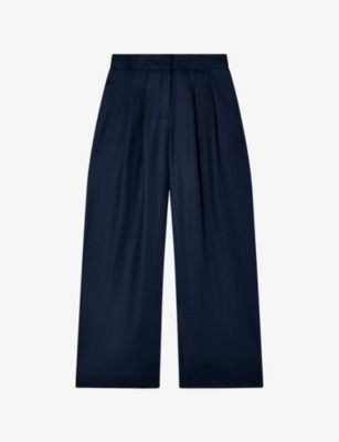 Whistles: Hopsack Wide-Leg Woven Trousers