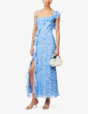 sachin and babi light blue dress RIXO Floral Print Long Dress - Orange Dresses, Clothing - WRIXO34238 main image 0