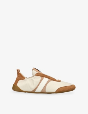 Chloé Womens Chloe Kick Leather Trainers In Brown