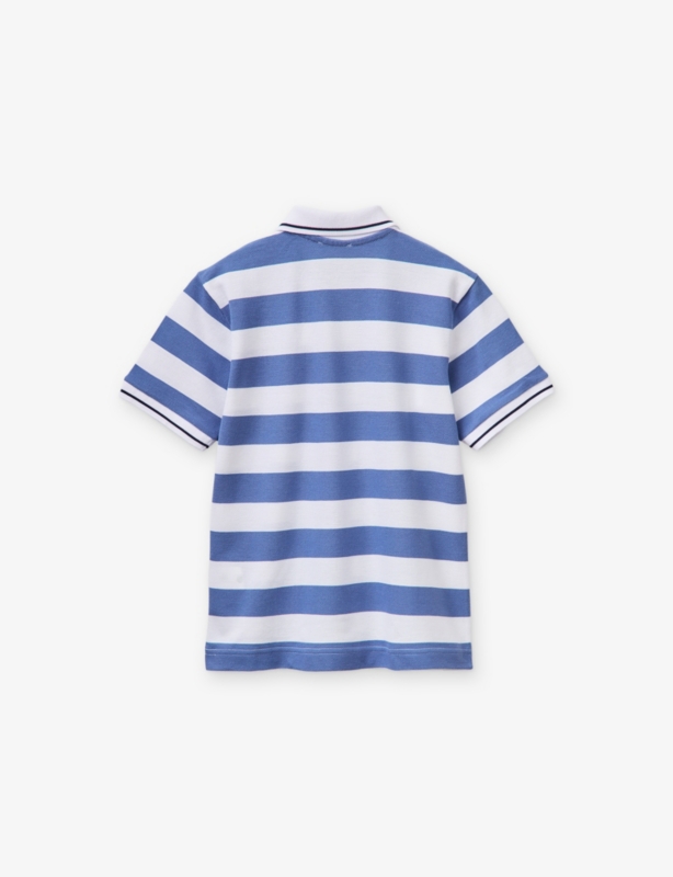 Brand-Embroidered Striped Cotton Polo Shirt 7-13 Years