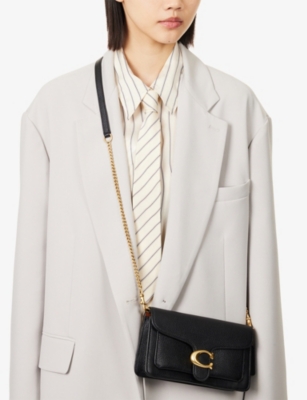 Coach New York Olive Green Leather Tabby 26 Handbag In Black