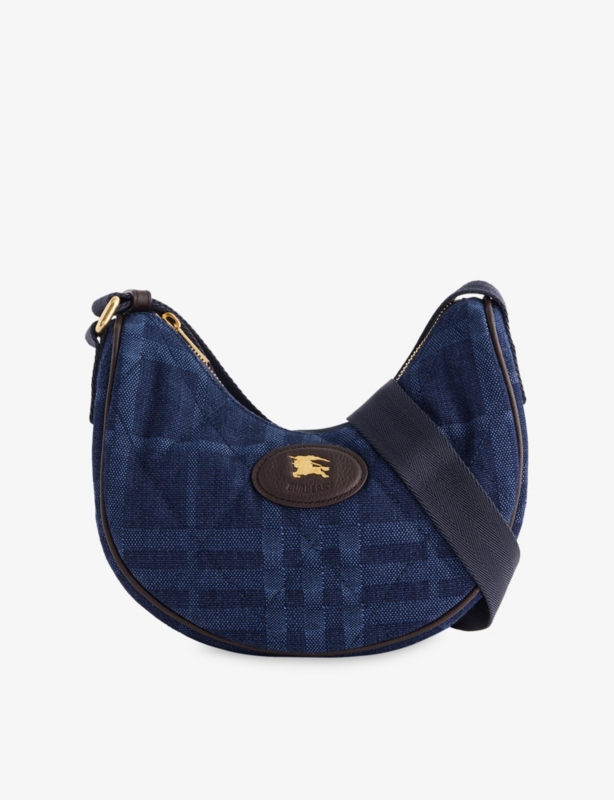 BURBERRY - Mini Highlands Chain Canvas Shoulder Bag | Selfridges.com