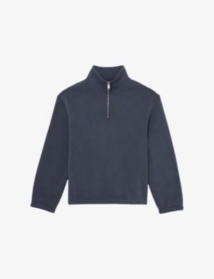 Reiss: Quinn Half-Zip Cotton-Blend Sweatshirt
