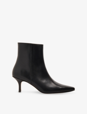 Whistles: Pointed-Toe Leather Heeled Ankle Boots