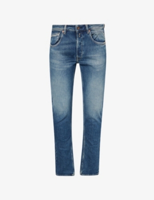 Replay Mens  Grover Slim-fit Denim Jeans In Blue