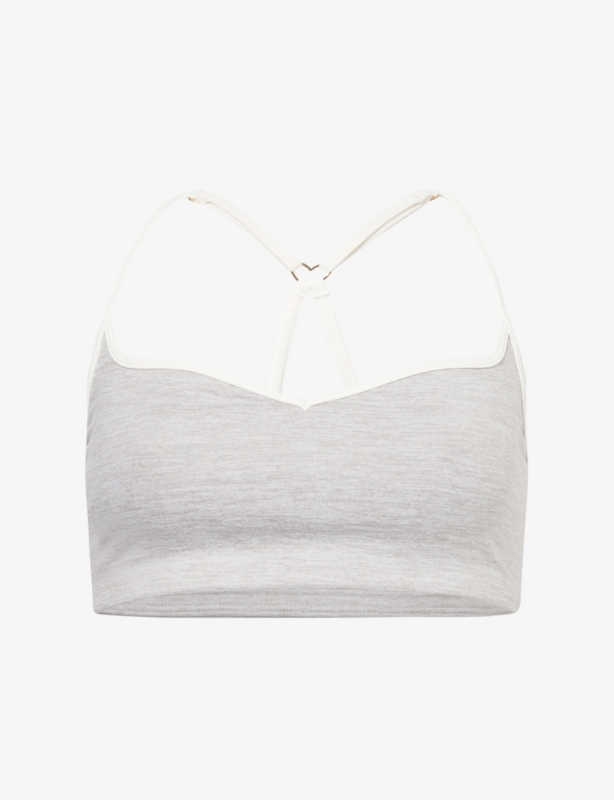 BO+TEE - Embossed-Logo V-Neck Stretch-Woven Sports Bra | Selfridges.com
