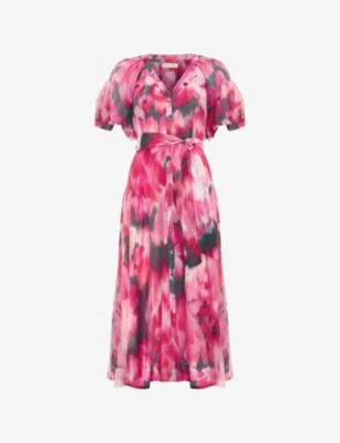 Womens Phase Eight Caterina Floral-Print Woven Midi Dress