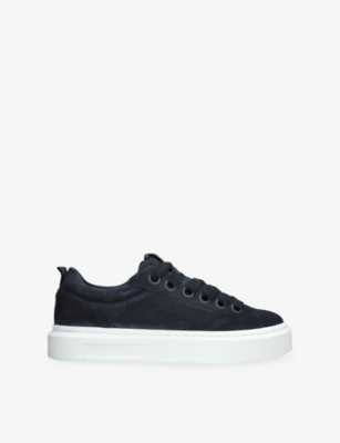 Cleens Mens Navy Ace Suede Trainers Eur 44 / 10 Uk In Blue