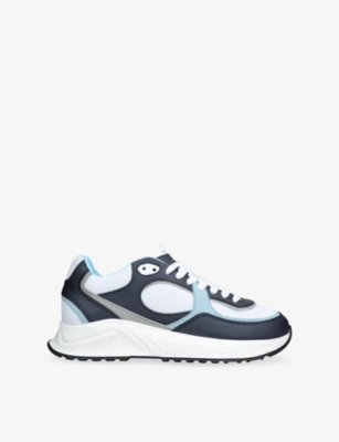 Cleens Mens Blue Other Onesixty Runner Suede And Mesh Trainers Eur 44 / 10 Uk