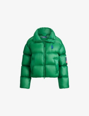Polo Ralph Lauren Womens Billiard Flag Mid-weight Down Puffer Jacket