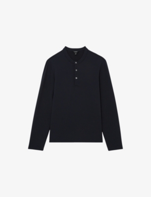 Reiss: Salvator Henley-Neck Woven Shirt