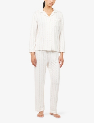 THE NAP CO: Printed Long-Sleeve Modal-Jersey Pyjama Set