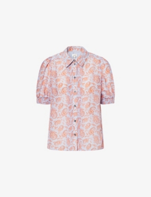 Womens Me And Em Paisley-Print Cotton and Silk Shirt