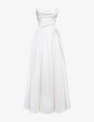 blue and white dress for graduation ZAPAKA Women White A Line Short Pleated Graduation Dress Square Neck Chiffon Little White Dress, Sky Blue / US4