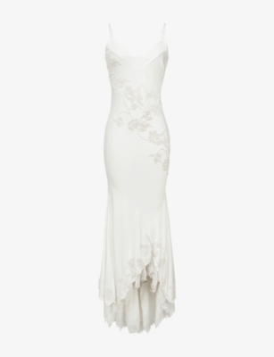 Womens House of CB Anastelle Bead-Embellished Satin Bridal Gown