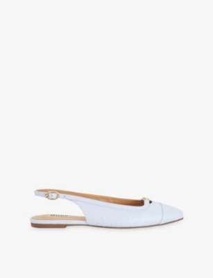 Womens Dune Hanna Leather Slingback Flats