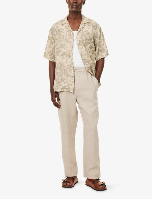Short-Sleeve Relaxed-Fit Linen Shirt