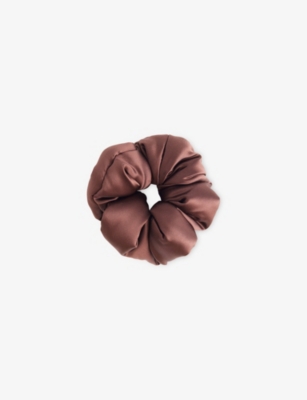 Drowsy Sleep Co Womens Cocoa Glow Padded Silk Scrunchie