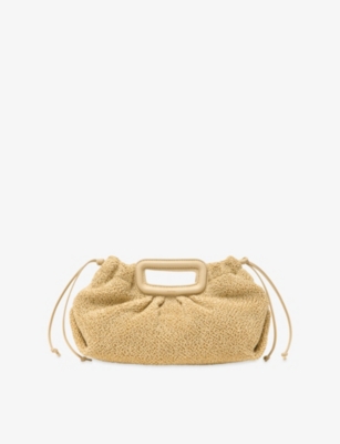 Womens Maje Mipli Bouclé-Effect Woven Clutch Bag