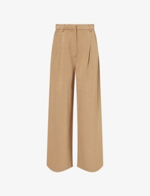 Womens The Frankie Shop Marfa Wide-Leg Woven Trousers