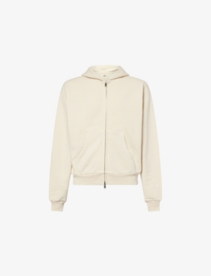 Austin Post Mens  Rodeo Zip-up Cotton Hoody In Sand