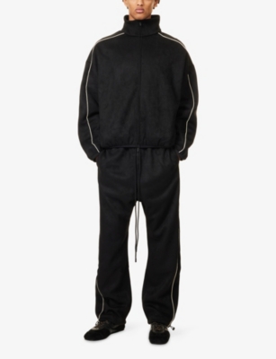 FEAR OF GOD ESSENTIALS: Signature Modern Suede-Fleece Track Jacket