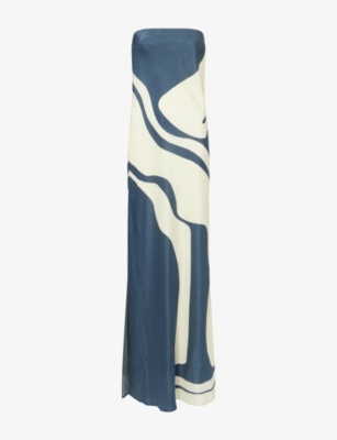 Sir Womens  Lilou Bandeau Silk Midi Dress