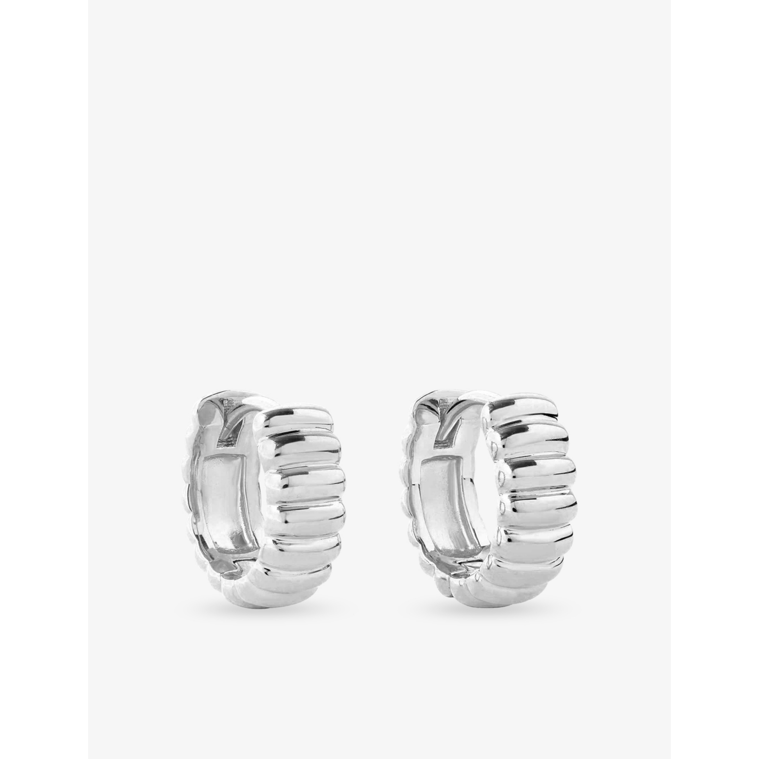 Astley Clarke Aurora Ridge 925 Sterling Silver Huggie Earrings