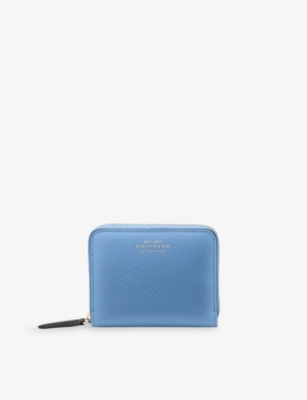 Smythson Womens  Panama Small Leather Purse In Blue