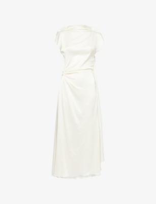 sachin and babi light blue dress Apricot White Lace Shift Dress