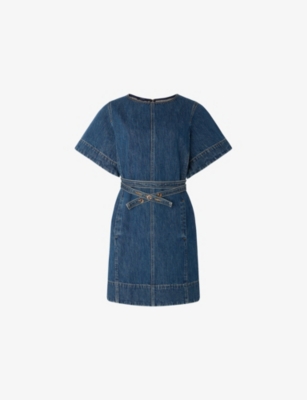 white christmas dresses Mini Denim Dress - Everyday Style