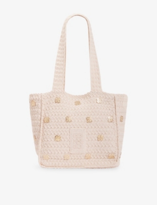 Womens Sandro Tassel Crochet Shoulder Bag
