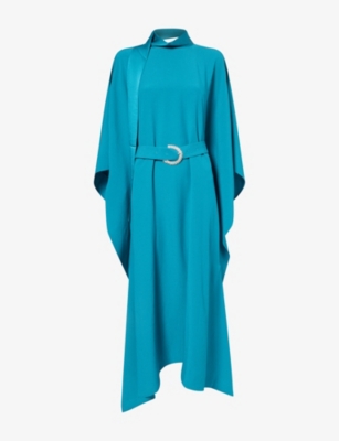 Womens Taller Marmo Luna Belted Woven Kaftan