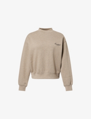 Essentials Womens Fear Of God  Classic Crewneck Cotton-blend Sweatshirt In Purple