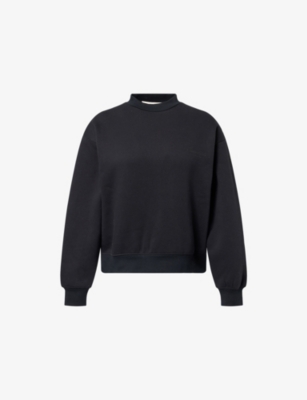 Essentials Womens Fear Of God  Classic Crewneck Cotton-blend Sweatshirt In Black